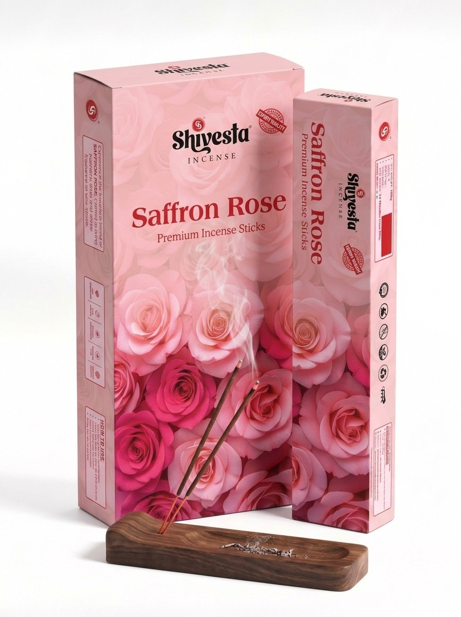 Premium Saffron Rose Incense Sticks Manufacturer & Exporter | Bulk Wholesale Supplier