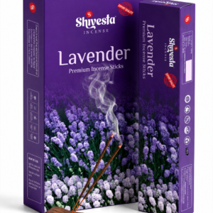 Shivesta Premium Lavender Incense Sticks in elegant lavender-themed packaging with incense holder, manufactured in India for bulk wholesale, OEM, private label, and global export.