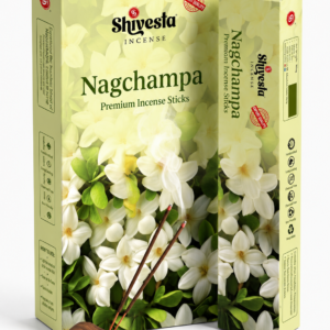 Shivesta Premium Nag Champa Incense Sticks in elegant floral packaging with incense holder, manufactured in India for bulk wholesale, OEM, private label, and global export.