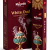 Shivesta Premium White Oud Incense Sticks in elegant luxury packaging with incense holder, manufactured in India for bulk wholesale, OEM, private label, and global export.